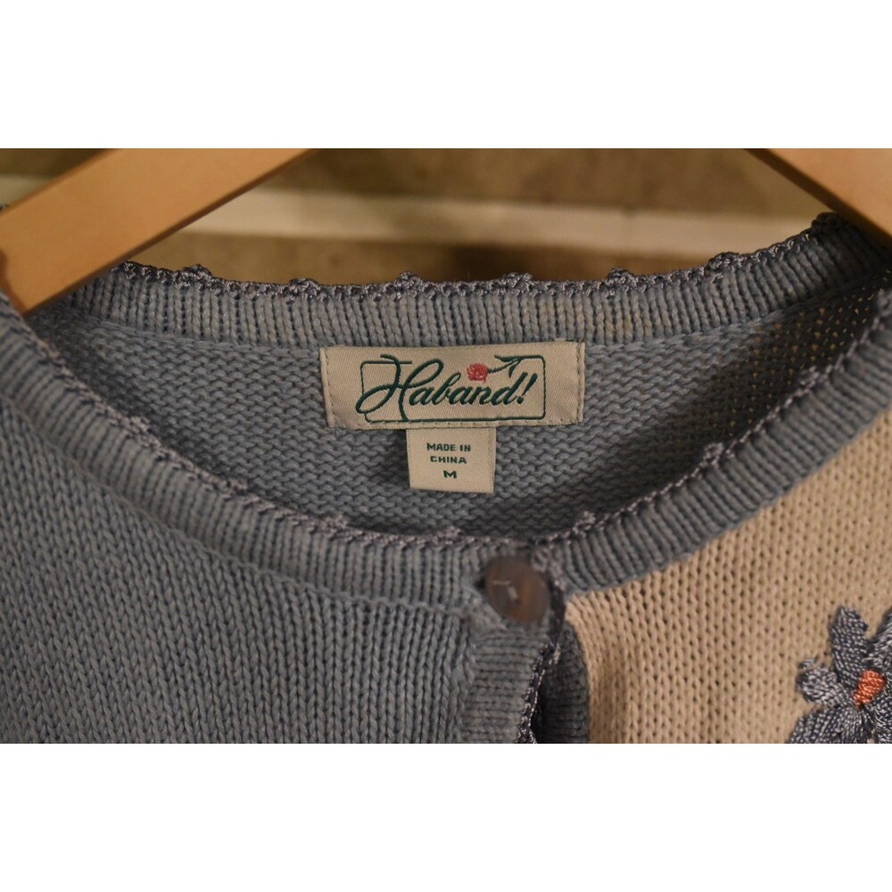 Haband Embroidered Sweater Size Medium Women's Cottagecore floral romantic - Picture 3 of 7